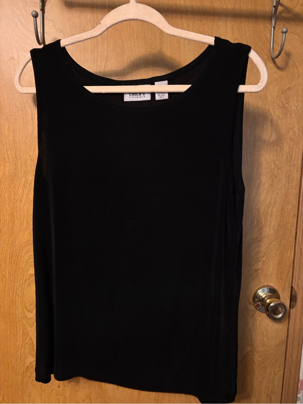 Chico's Black Sleeveless Scoop-Neck Tank